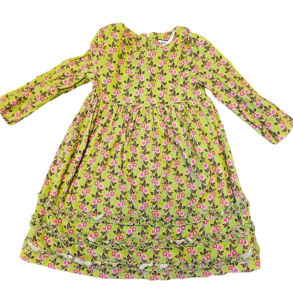 Hartstrings Girls Floral Lined Ruffle Dress - Picture 1 of 5